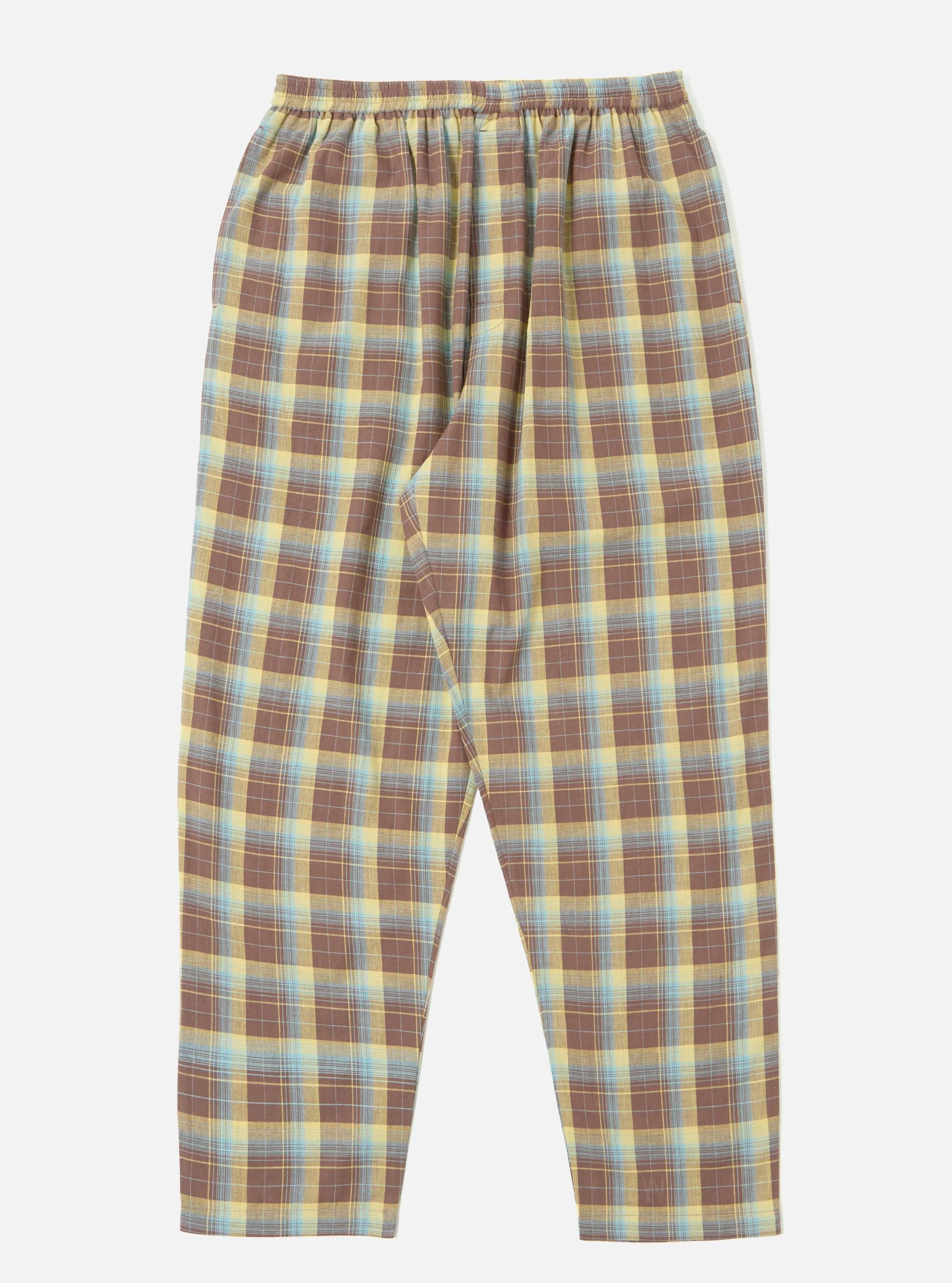 Yellow/Brown Check Pyjama Pant Product Image