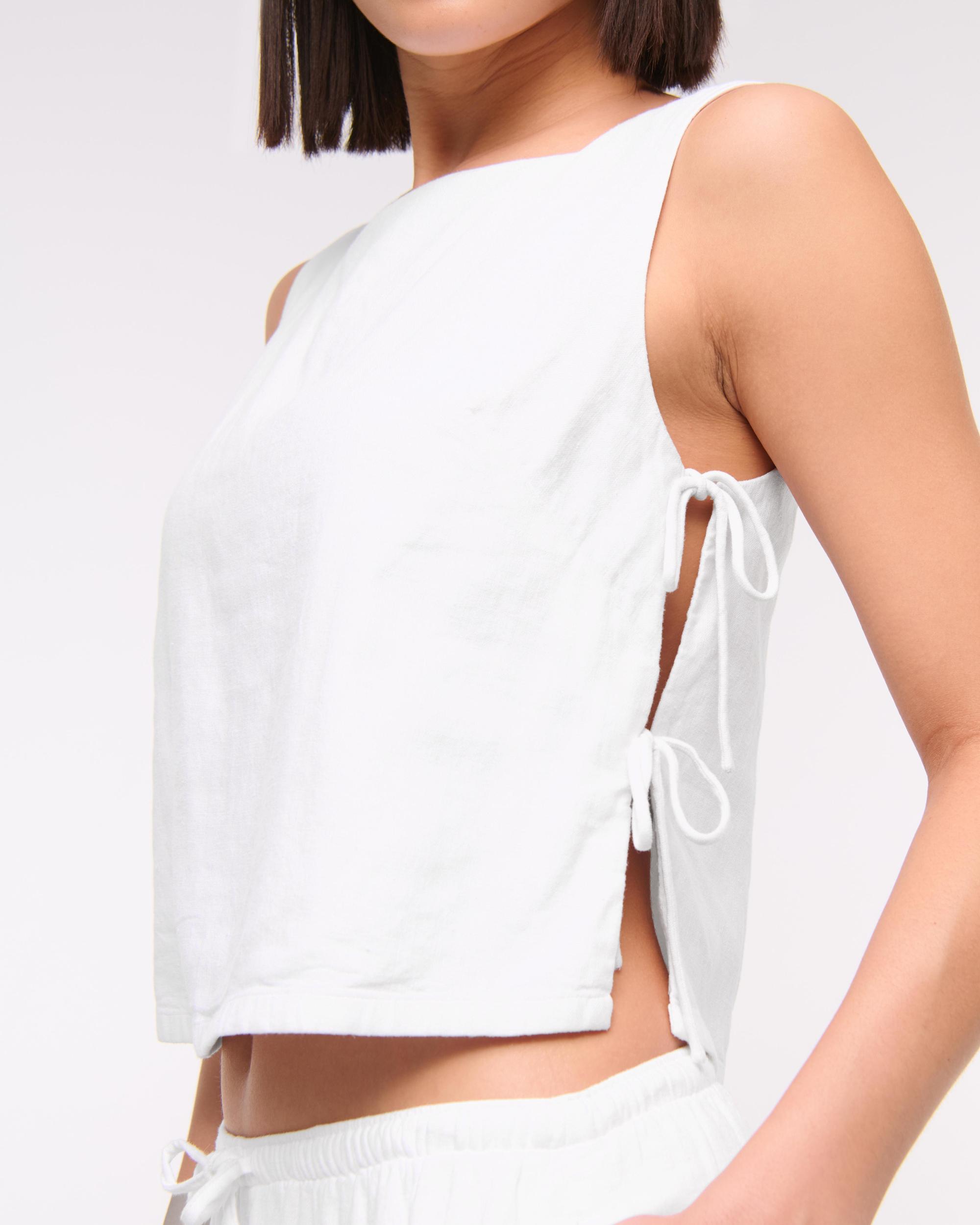 Apron Linen-Blend Set Top Product Image