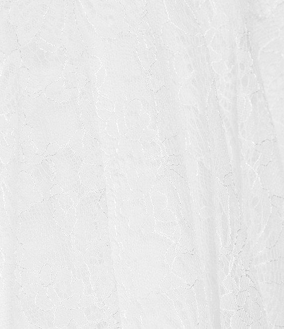 Pear Culture Lace Strapless Sweetheart Neck Corseted Hi-Low Hem Dress Product Image