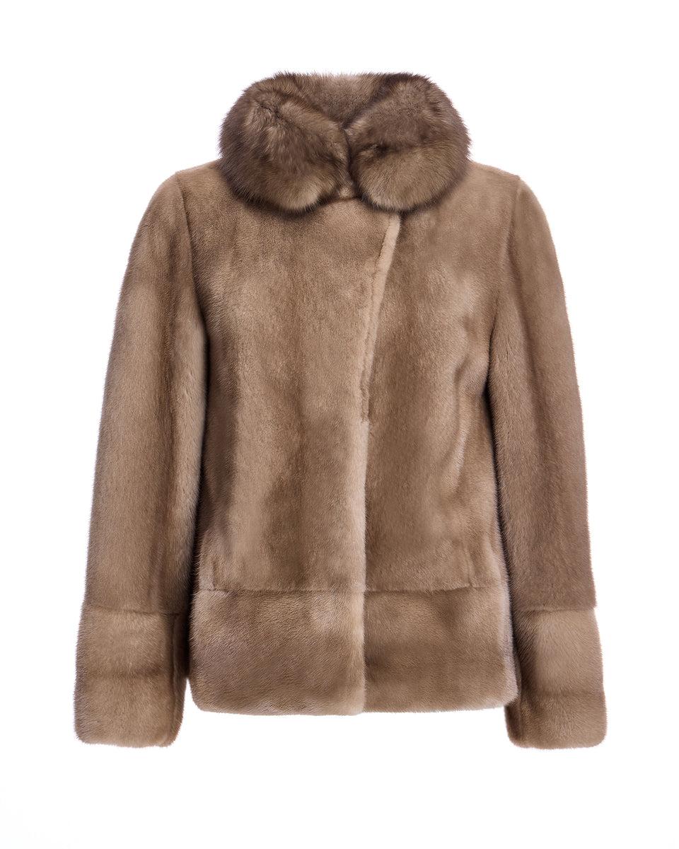 Mink Jacket with Sable Collar Product Image