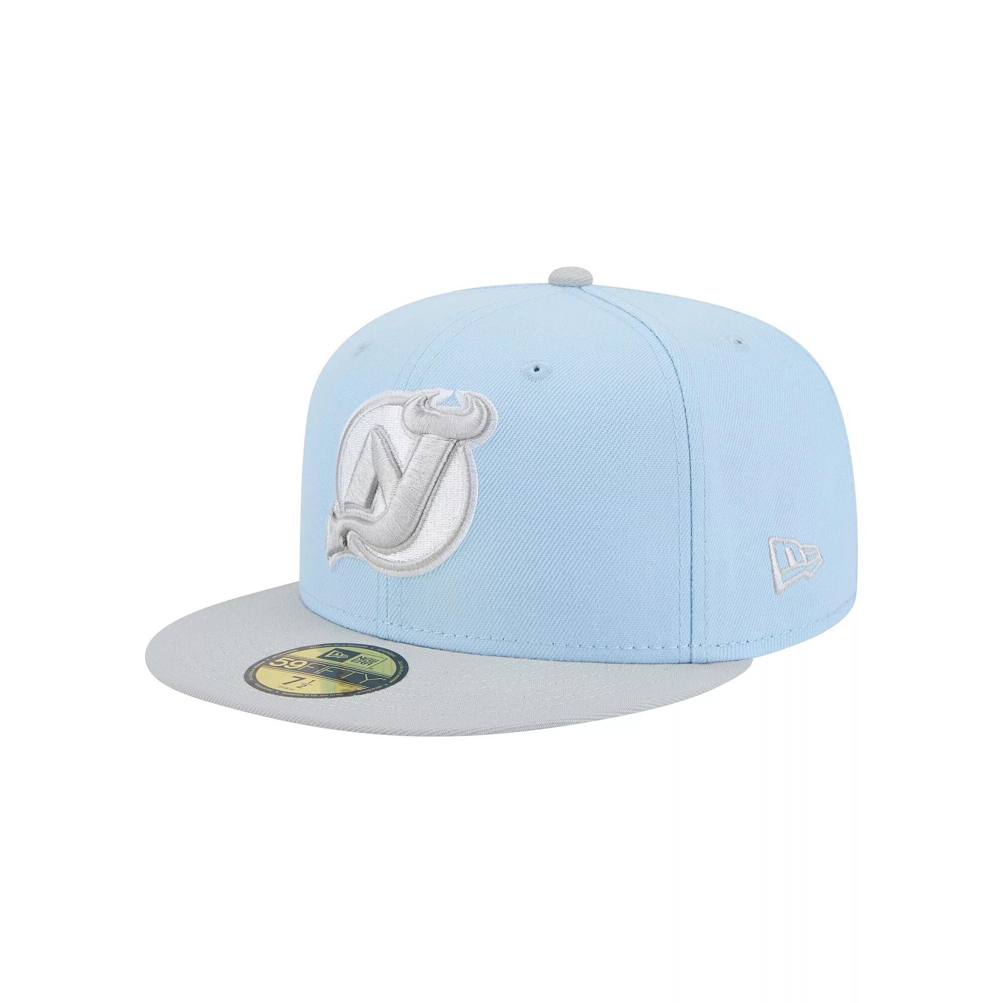 Men's New Era  Light Blue/Gray New Jersey Devils Color Pack Two-Tone 59FIFTY Fitted Hat, Size: 7 1/4, Nhl Light Product Image