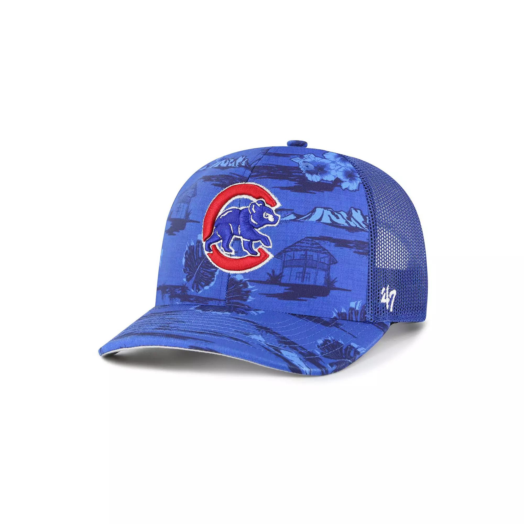 Men's '47 Blue Chicago Cubs Fiji Trucker Adjustable Hat Product Image