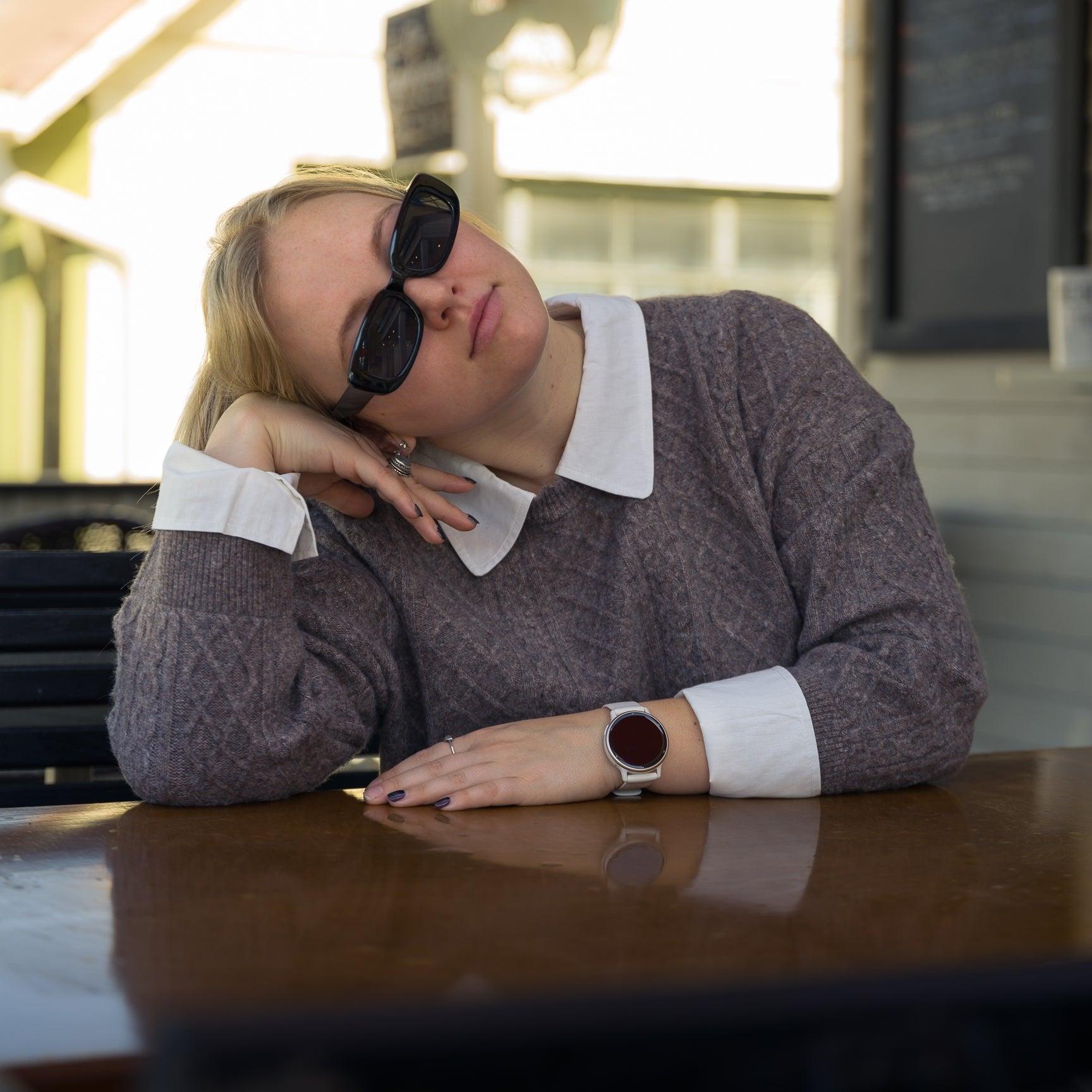 Miou Muse Sweater and Shirts Combo - Mocha/White Product Image