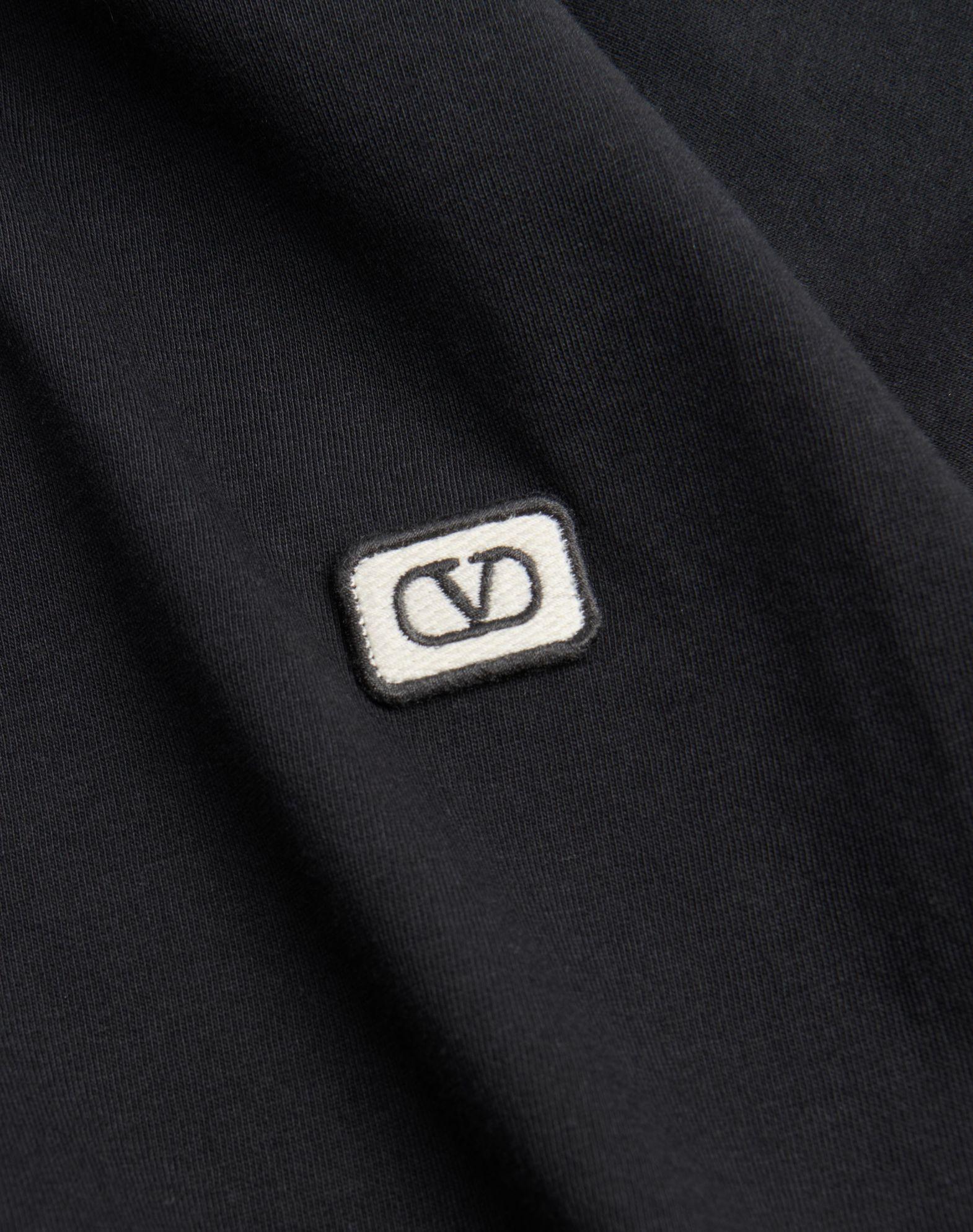 Cotton T-Shirt With Vlogo Patch Product Image