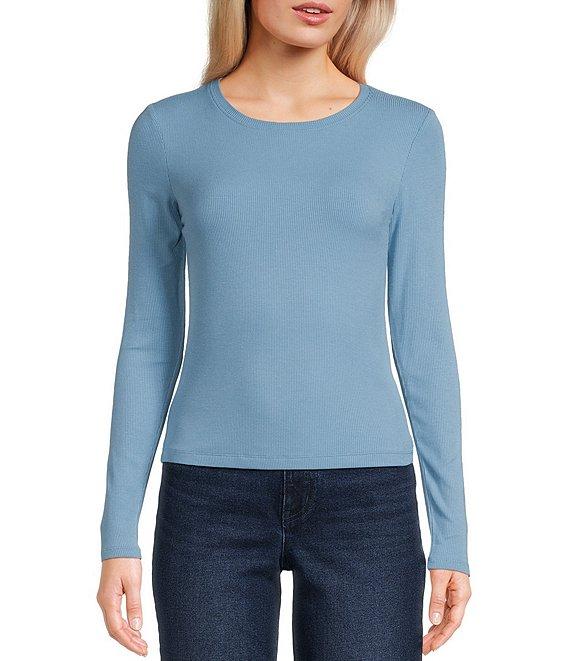 Copper Key Long Sleeve Ribbed Knit T-Shirt Product Image
