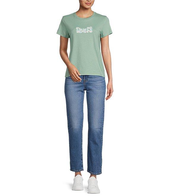 Levi's® Wedgie Stretch Denim Mid Rise Straight Leg Jeans Product Image