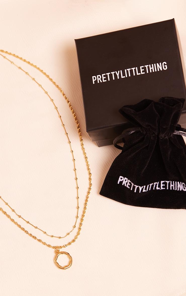 Real Gold Plated Dainty Ball Chain Layered Necklace Product Image