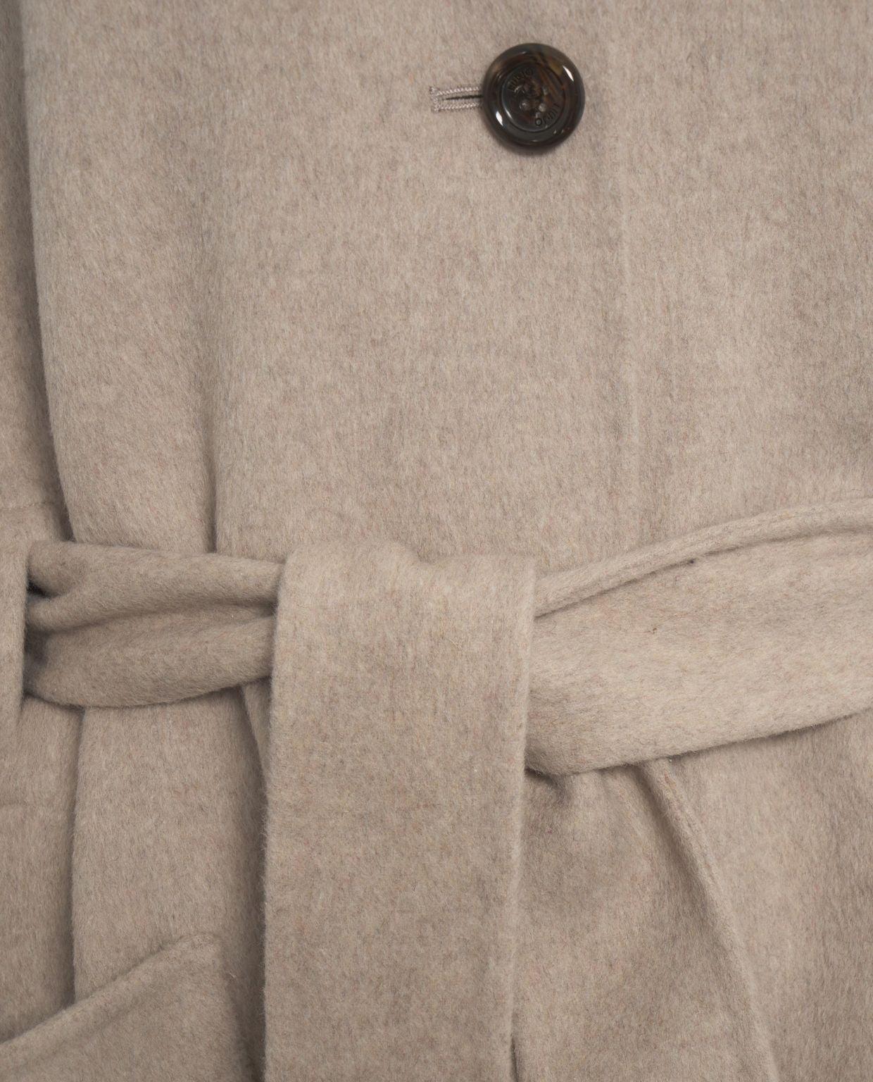 Wool coat with waist belt Product Image