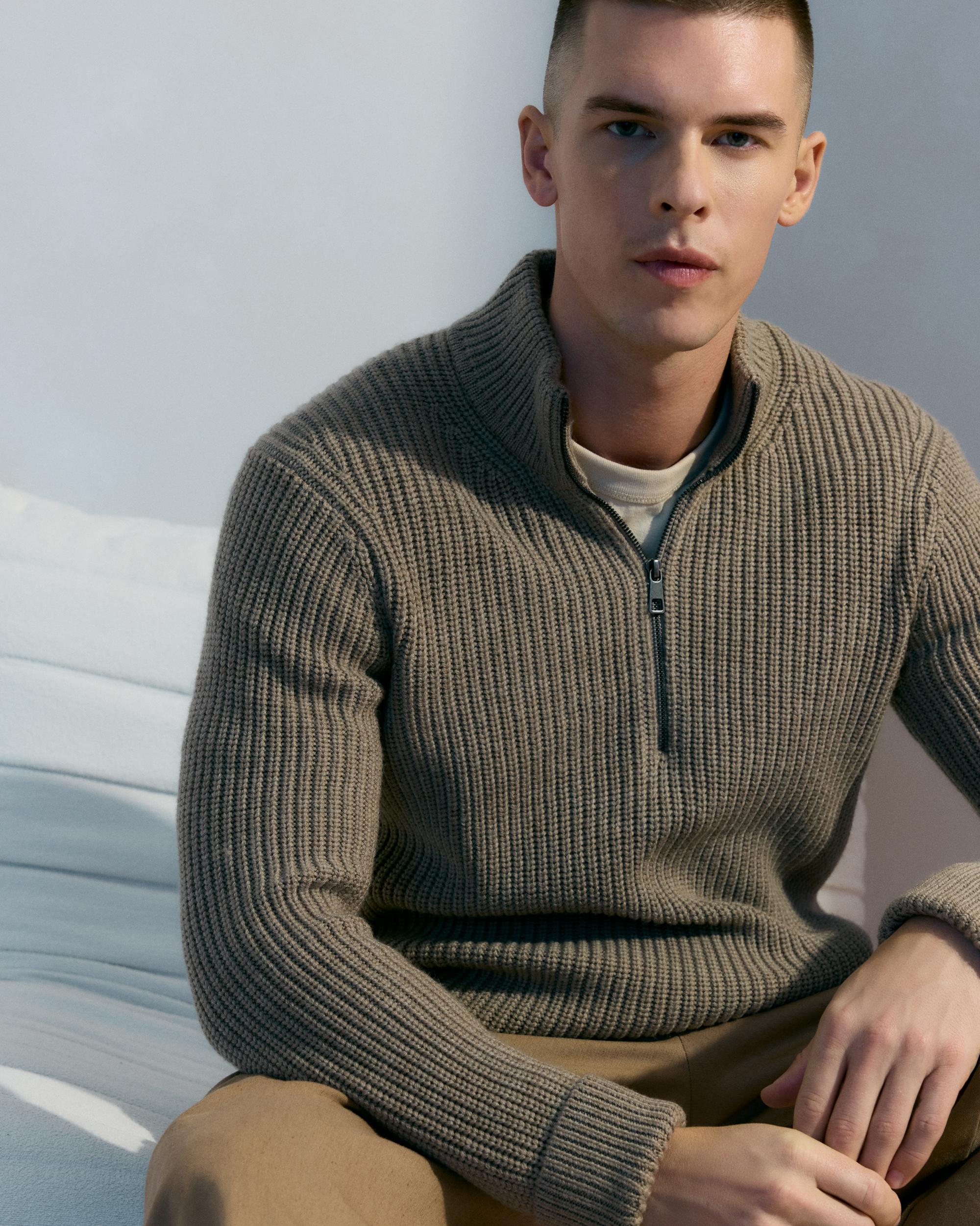 Quince | Men's Australian Merino Wool Half Zip Sweater Size XL Product Image