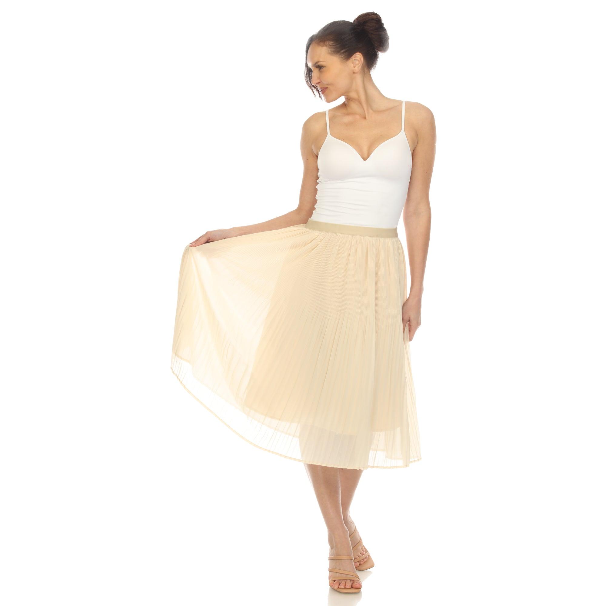 Women's Chiffon Pleated Midi Skirt Female Product Image