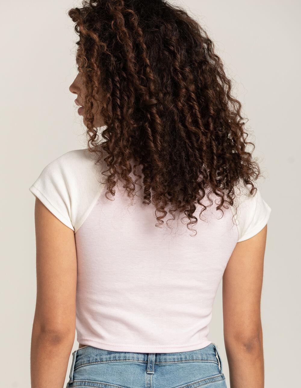 FULL TILT Western Boot Womens Raglan Tee - PINK Product Image