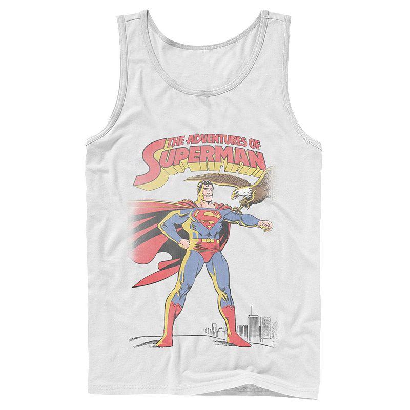 Men's DC Comics Superman Adventures Text Poster Tank Top,  Product Image
