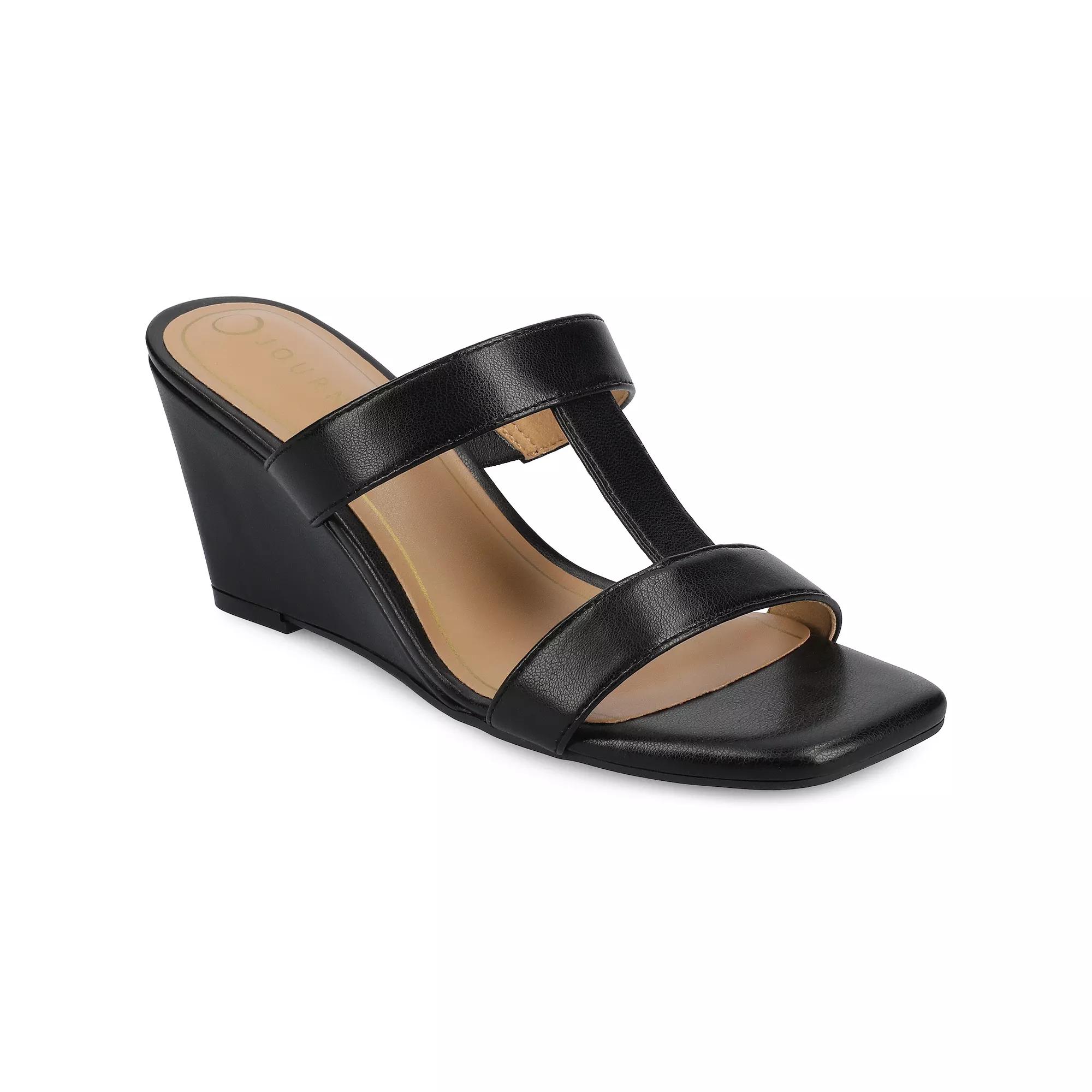 Journee Clodie Women's Slip-On Wedge Sandals,  Product Image