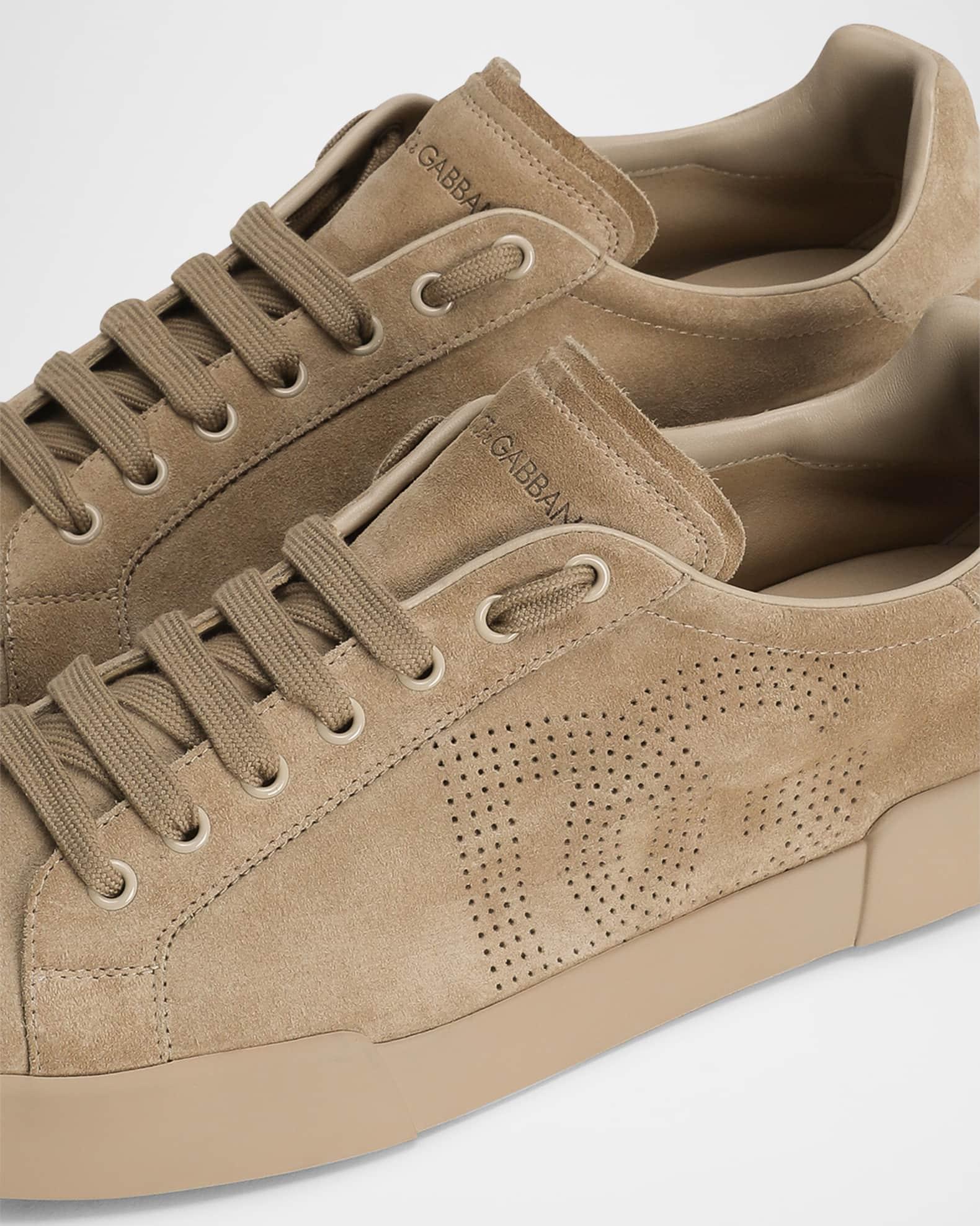 Men's Suede Perforated DG Low-Top Sneakers Product Image