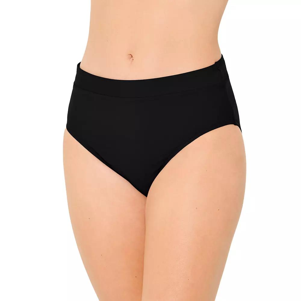Women's Freshwater High Leg High Waist Swim Bottoms, Size: XS, Black Product Image