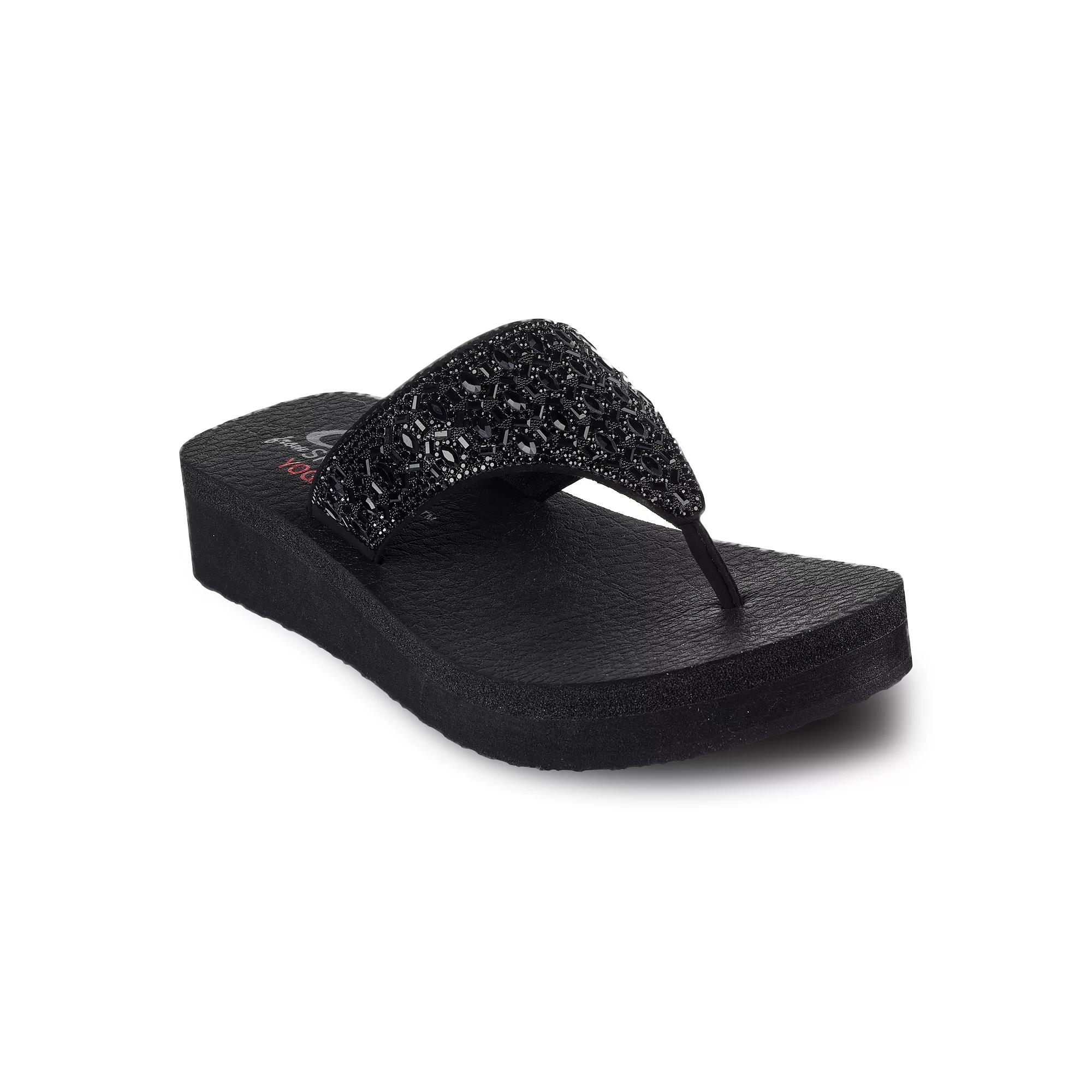 Skechers Cali® Vinyasa New Glamour Women's Thong Sandals, Size: 11, Black Product Image