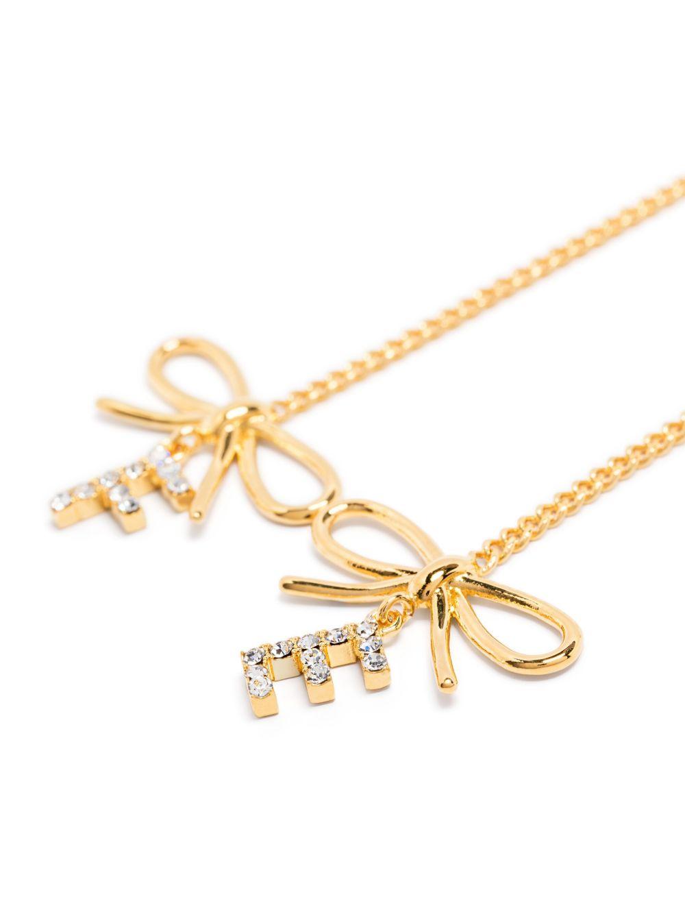 bow-detail pendant earrings  Product Image