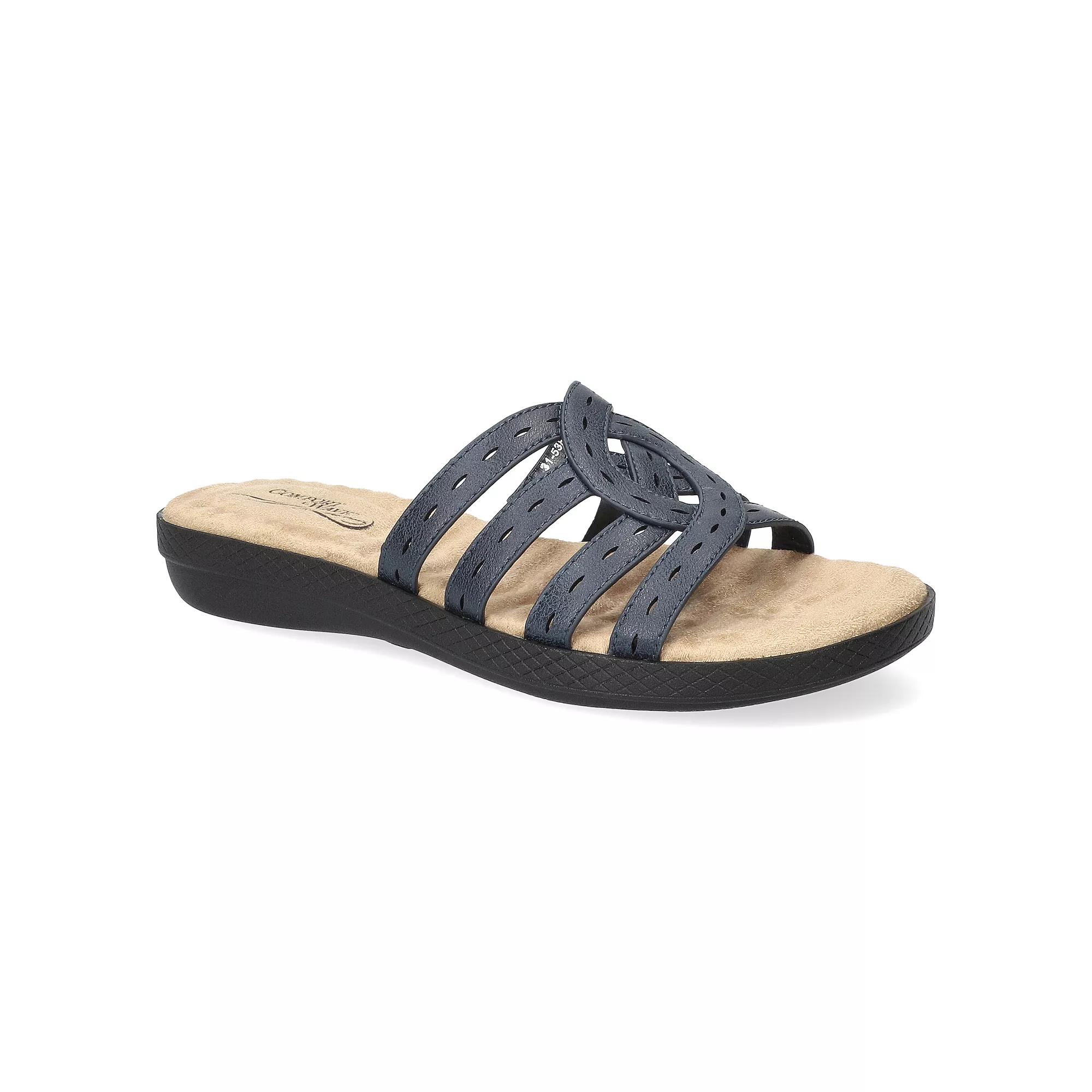 Easy Street Cammie Comfort Women's Slide Sandals, Size: 8.5, Blue Product Image