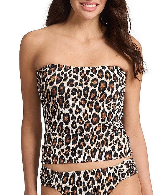 Tommy Bahama Island Cays Leopard Side Shirred Hipster Swim Bottom Product Image