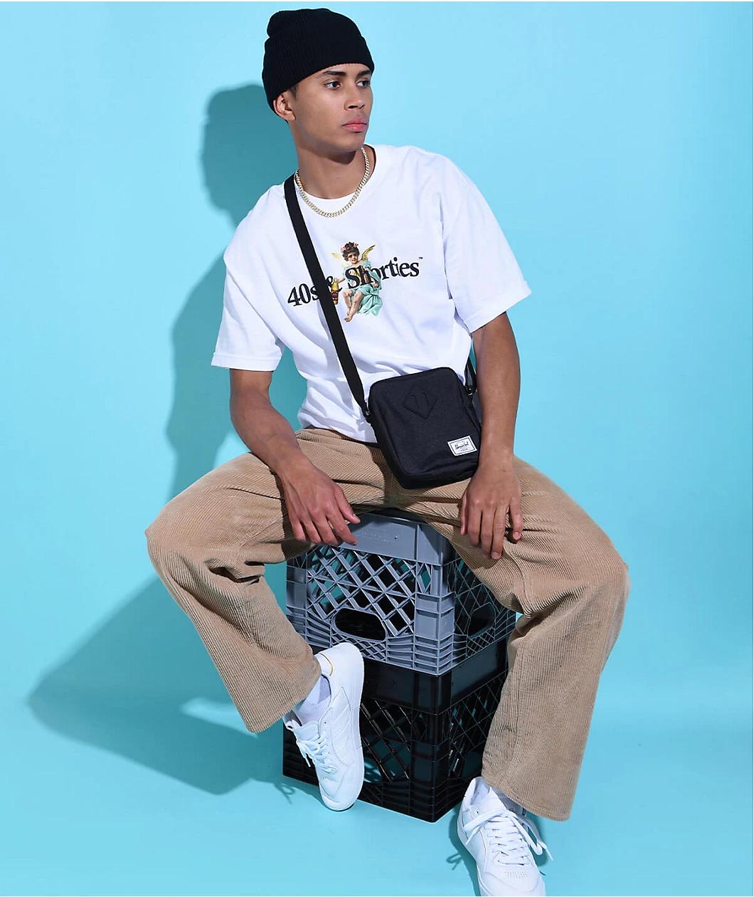 40s & Shorties Angel Logo White T-Shirt Product Image