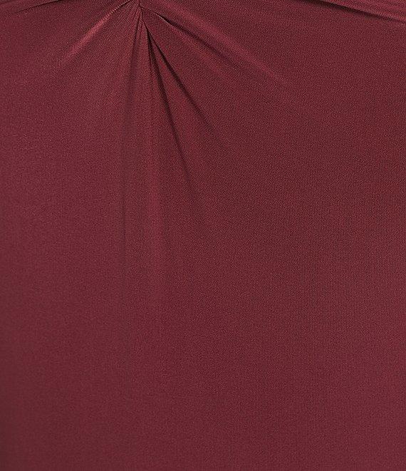 Moa Moa Short Sleeve V-Neck Ruched Bodysuit Product Image