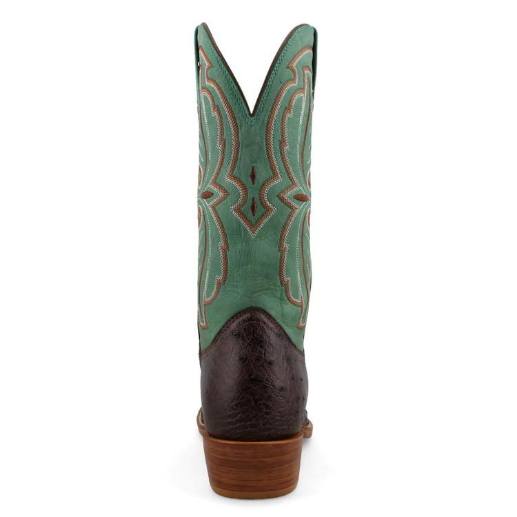 SALE Twisted X® Men's Tobacco/Jade FQ Ostrich Square Toe Boots Product Image