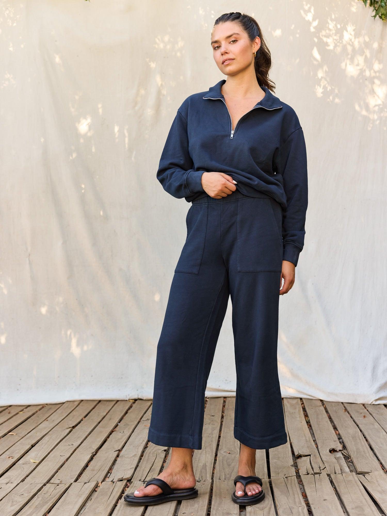 Organic Fleece Quarter Zip Sweatshirt Female Product Image