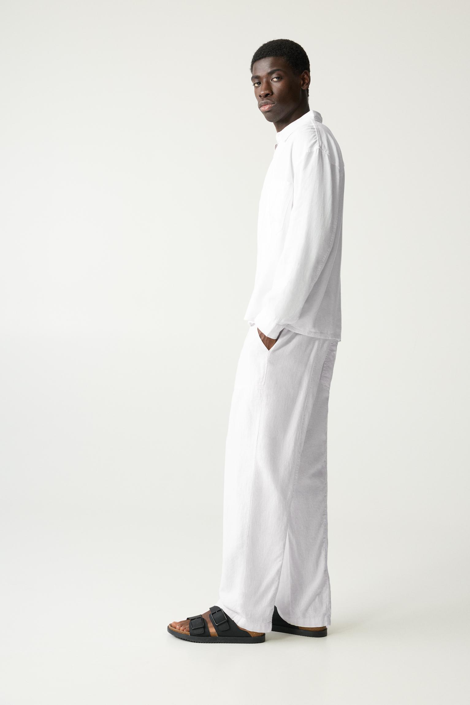 Linen blend sweatpants Product Image