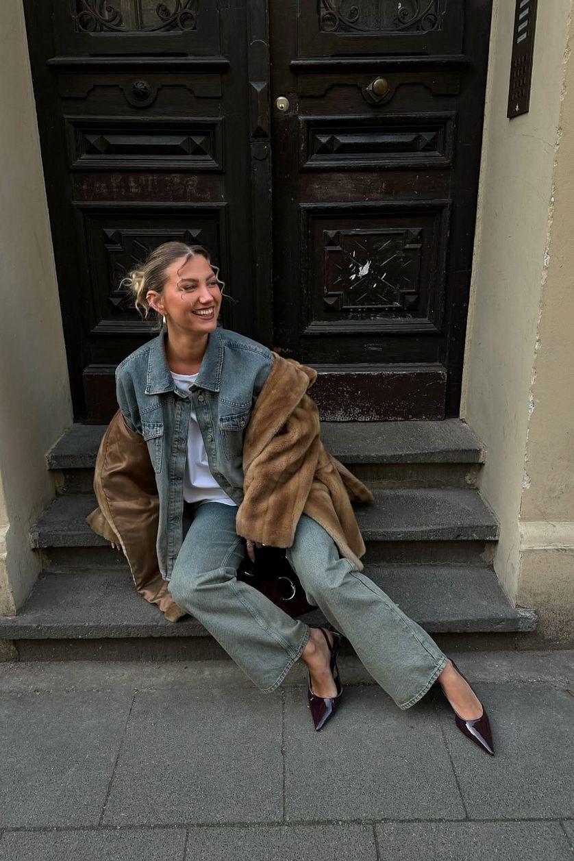 Oversized Denim Shirt Product Image