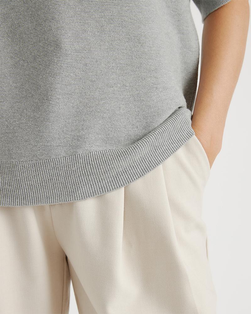 Quince | Women's Lightweight Cotton Cashmere Link-Stitch Dolman Sweater Size XL Product Image