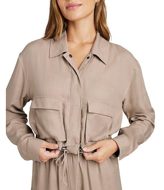Splendid Breanne Chambray Point Collar Snap Front Jacket Product Image