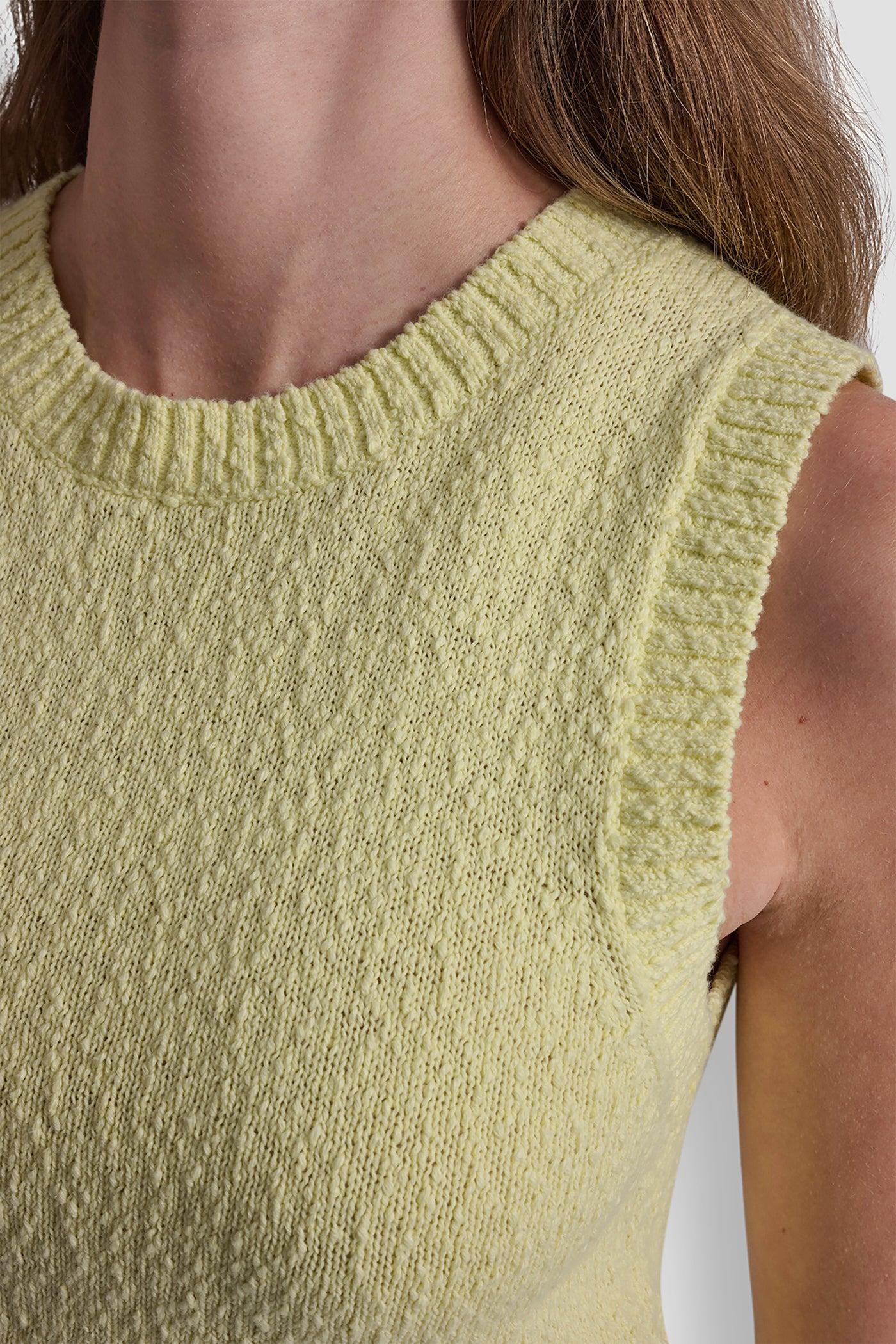 CREW NECK SLEEVELESS SWEATER Product Image