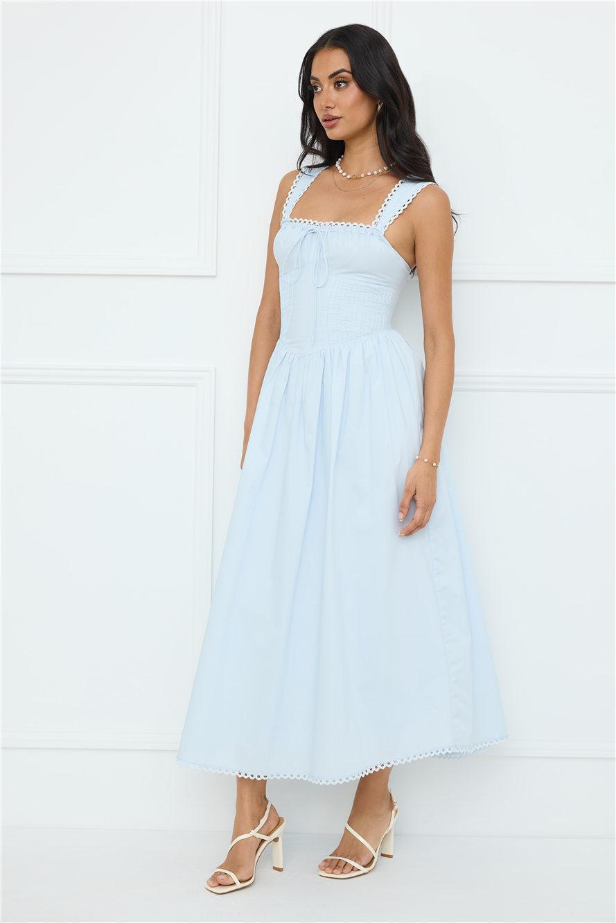 Luxe Serene Midi Dress Blue Product Image
