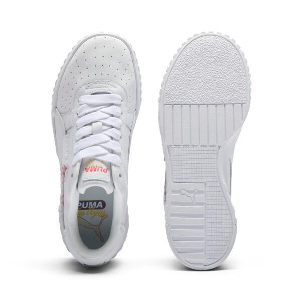 PUMA Cali B Vegas Flagship Women's Sneakers in White/Peach Frost/Sunny Yellow Product Image
