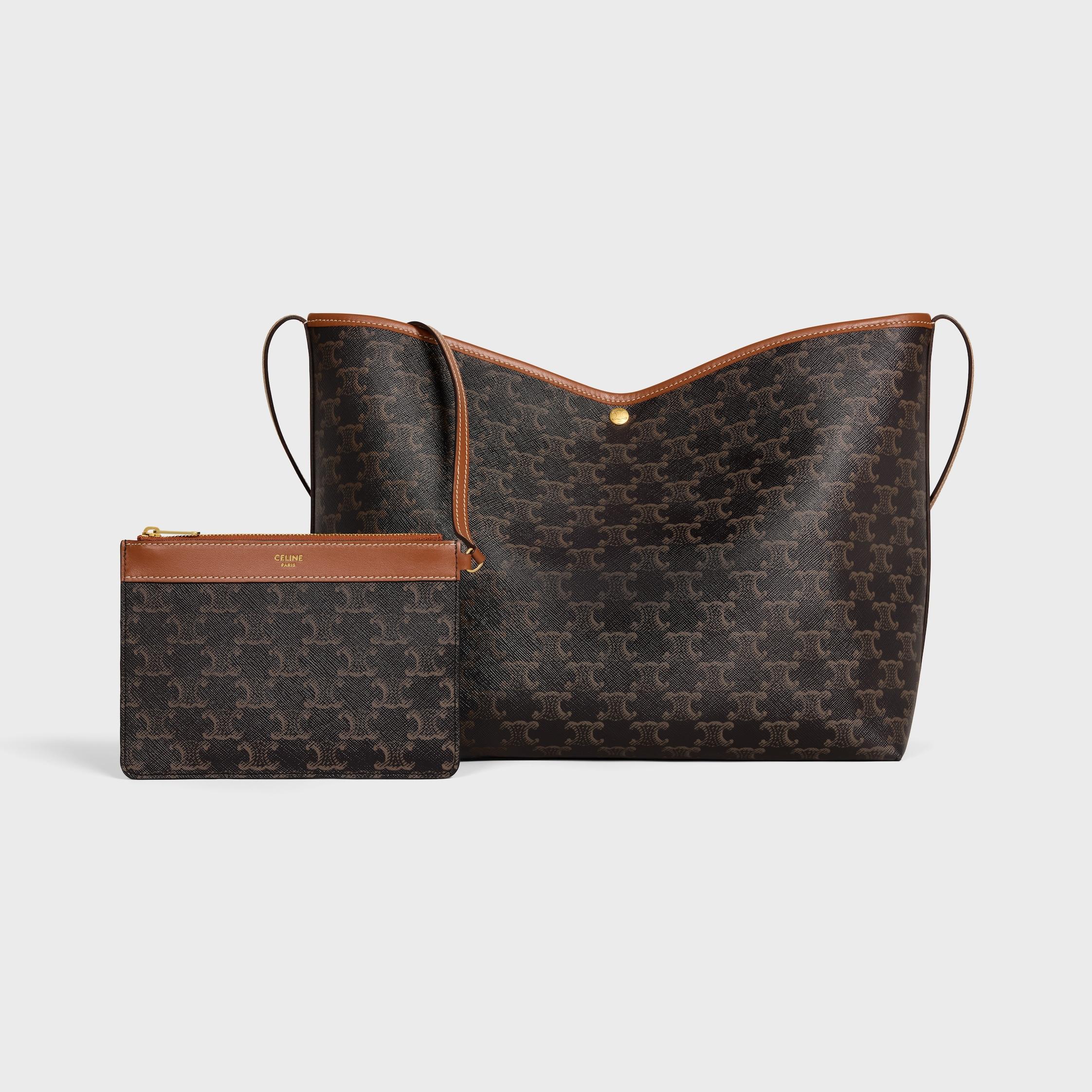 SOFT SHOPPER BAG IN Triomphe Canvas and Calfskin Product Image