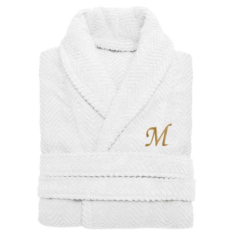 Linum Home Textiles Turkish Cotton Personalized Herringbone Weave Bathrobe, Adult Unisex,  Product Image
