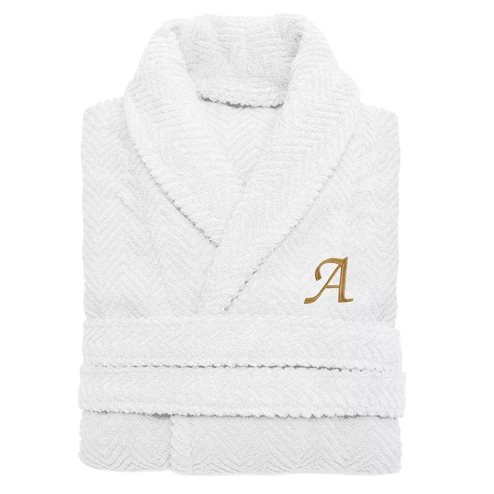 Linum Home Textiles Turkish Cotton Personalized Herringbone Weave Bathrobe, Adult Unisex,  Product Image
