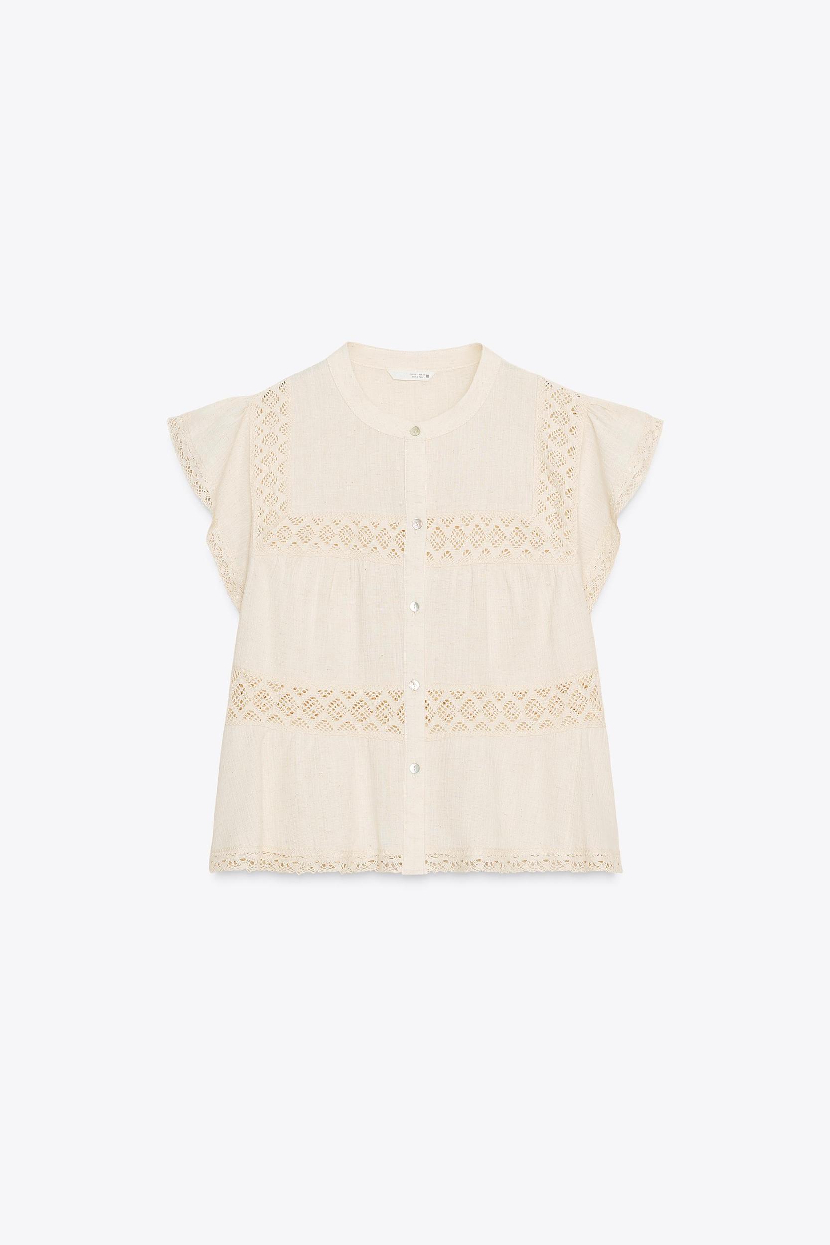 RUSTIC CROCHET LADDER STITCH TOP Product Image