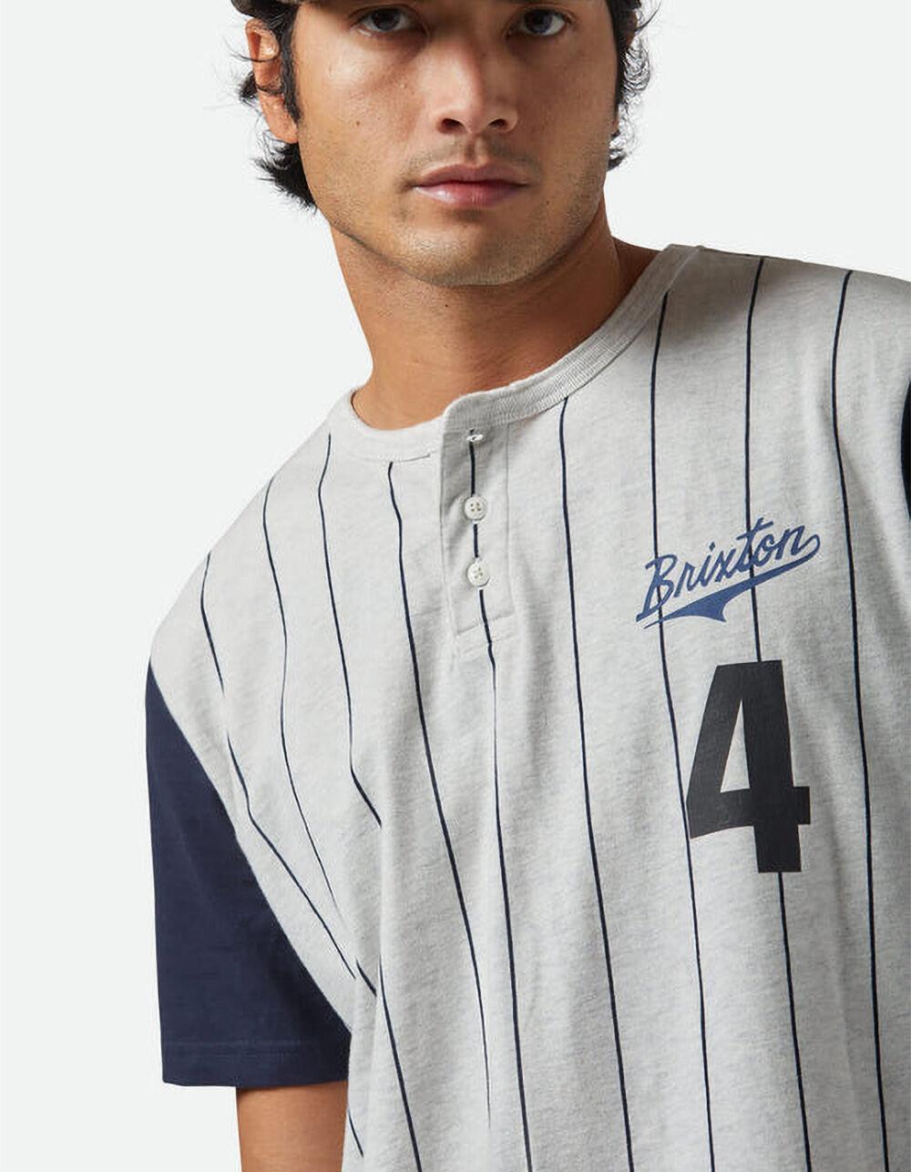 BRIXTON The League Mens Baseball Tee - HEATHER GRAY Product Image