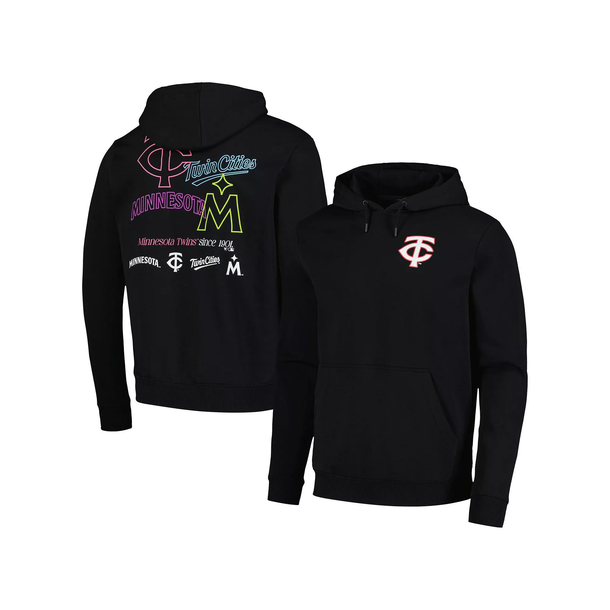 Men's Levelwear Black Minnesota Twins Podium Vintage Pullover Hoodie, Size: 2XL Product Image