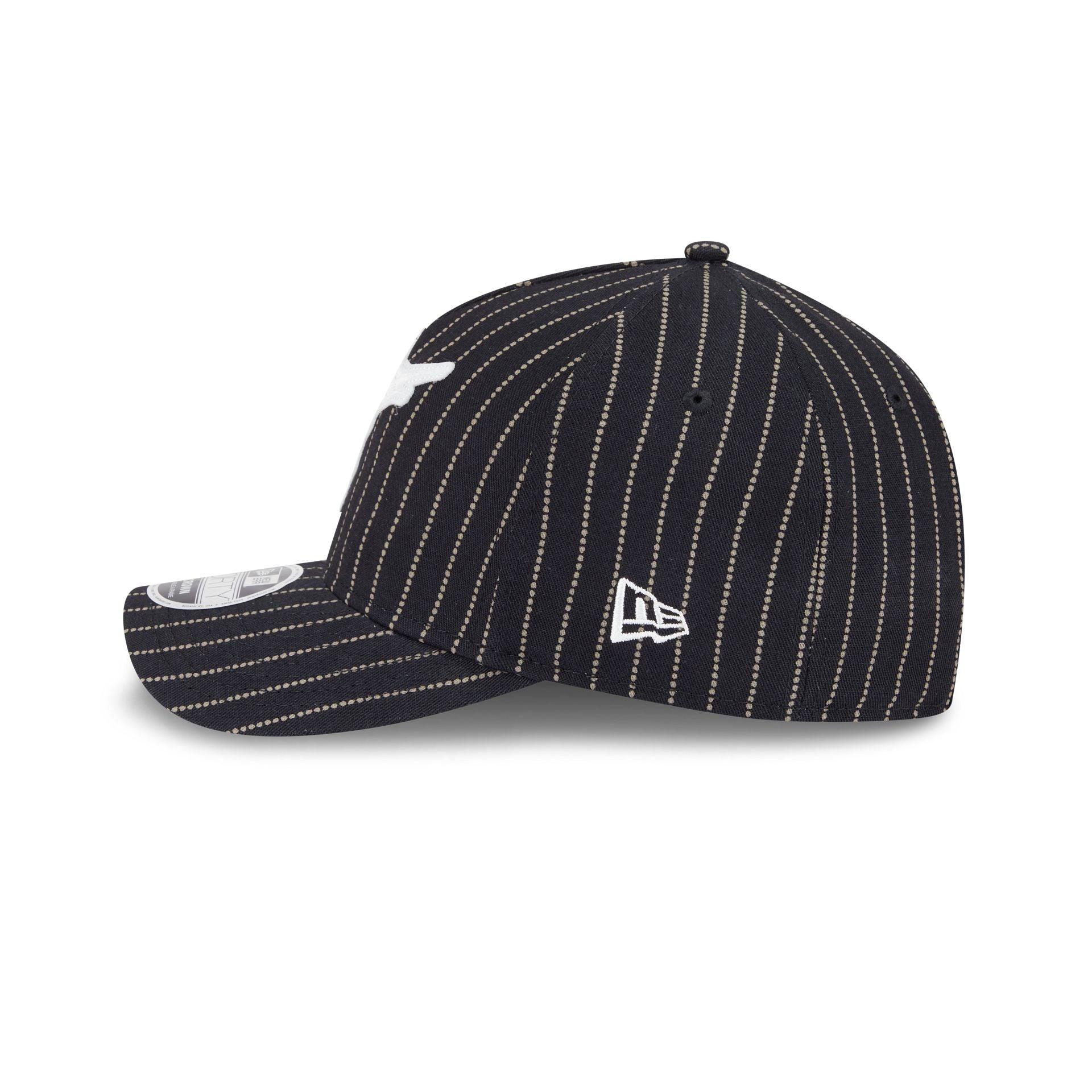Miami Marlins Dotted Pinstripe 9FORTY M-Crown A-Frame Adjustable Hat Male Product Image