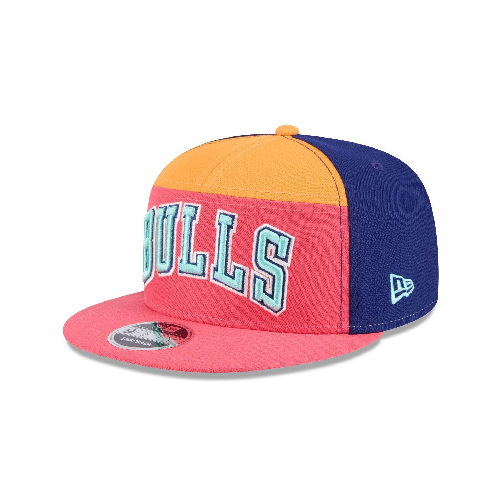 Chicago Bulls Coral Split Panel 9FIFTY Snapback Hat Male Product Image