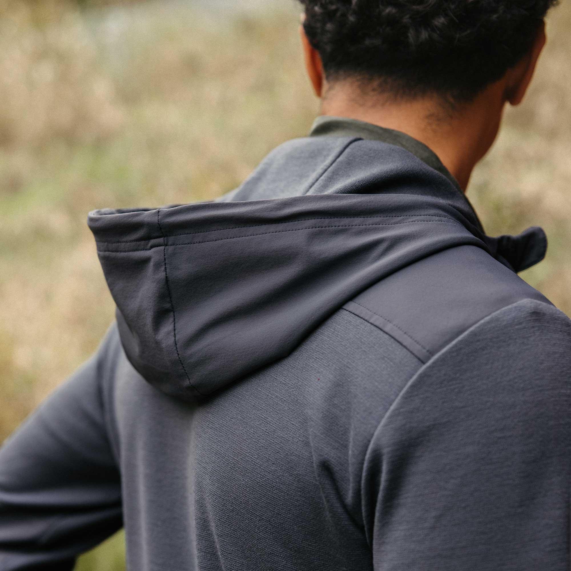Merino Wool Ponte Travel Hoodie | Odyssey Gray Product Image