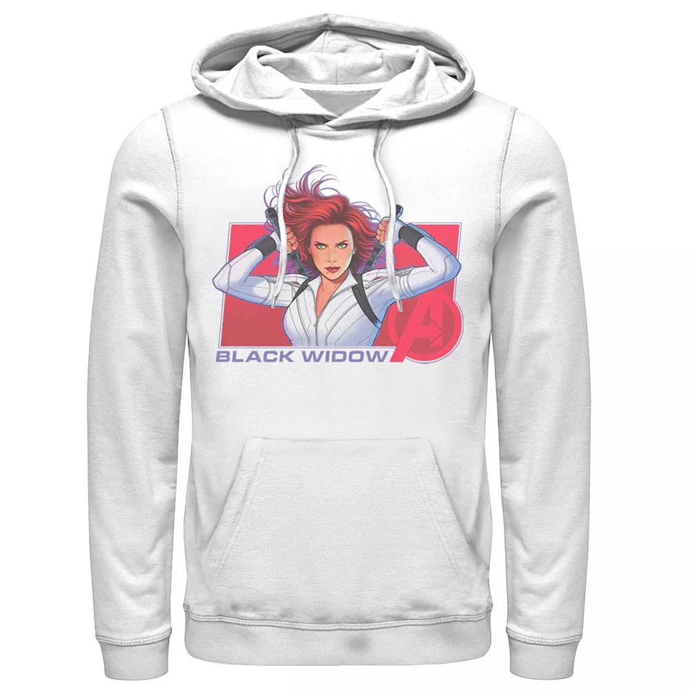 Men's Marvel Black Widow Animated Avengers Logo Hoodie,  Product Image