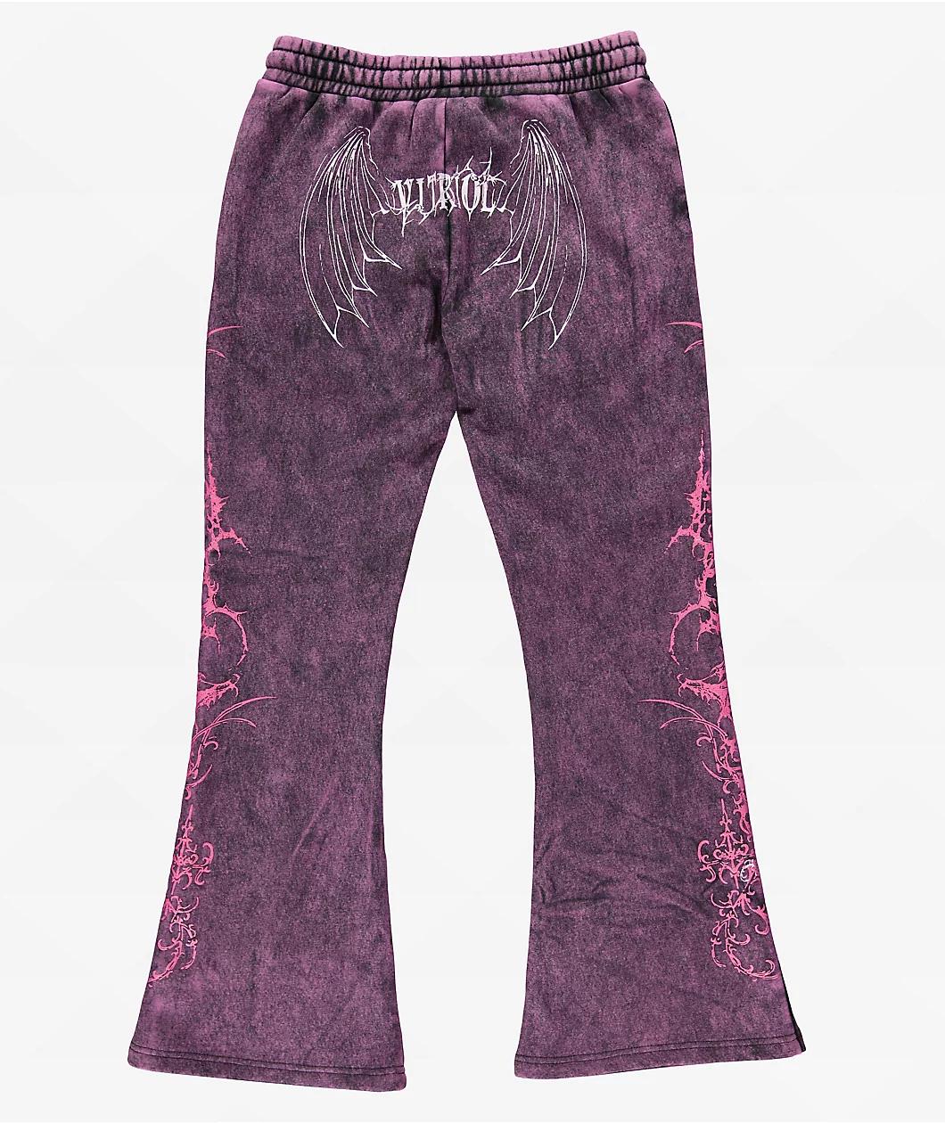Vitriol Karli Shadow Purple Wash Sweatpants Product Image