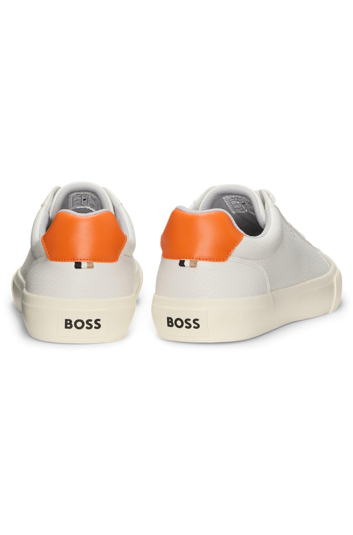 Faux-leather trainers with contrast backtab Product Image