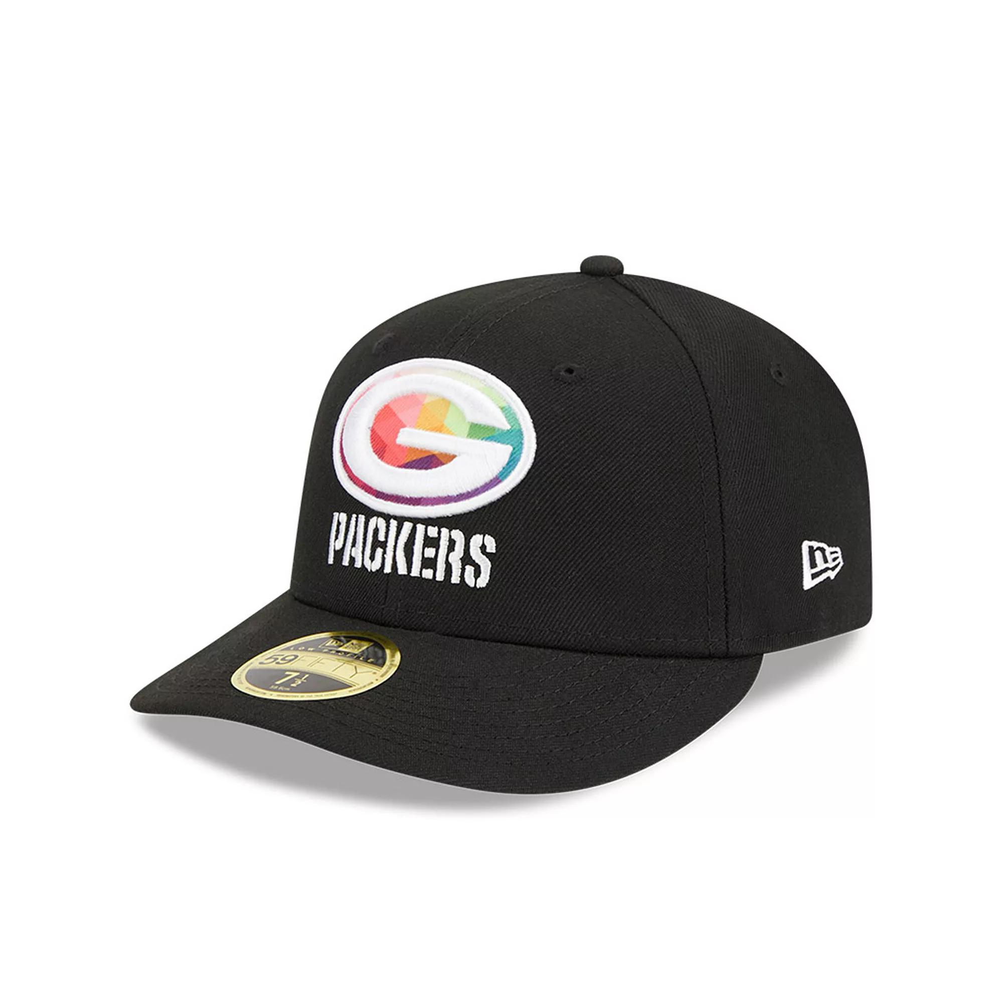 Men's New Era  Black Green Bay Packers 2023 NFL Crucial Catch Low Profile 59FIFTY Fitted Hat, Size: 6 7/8 Product Image