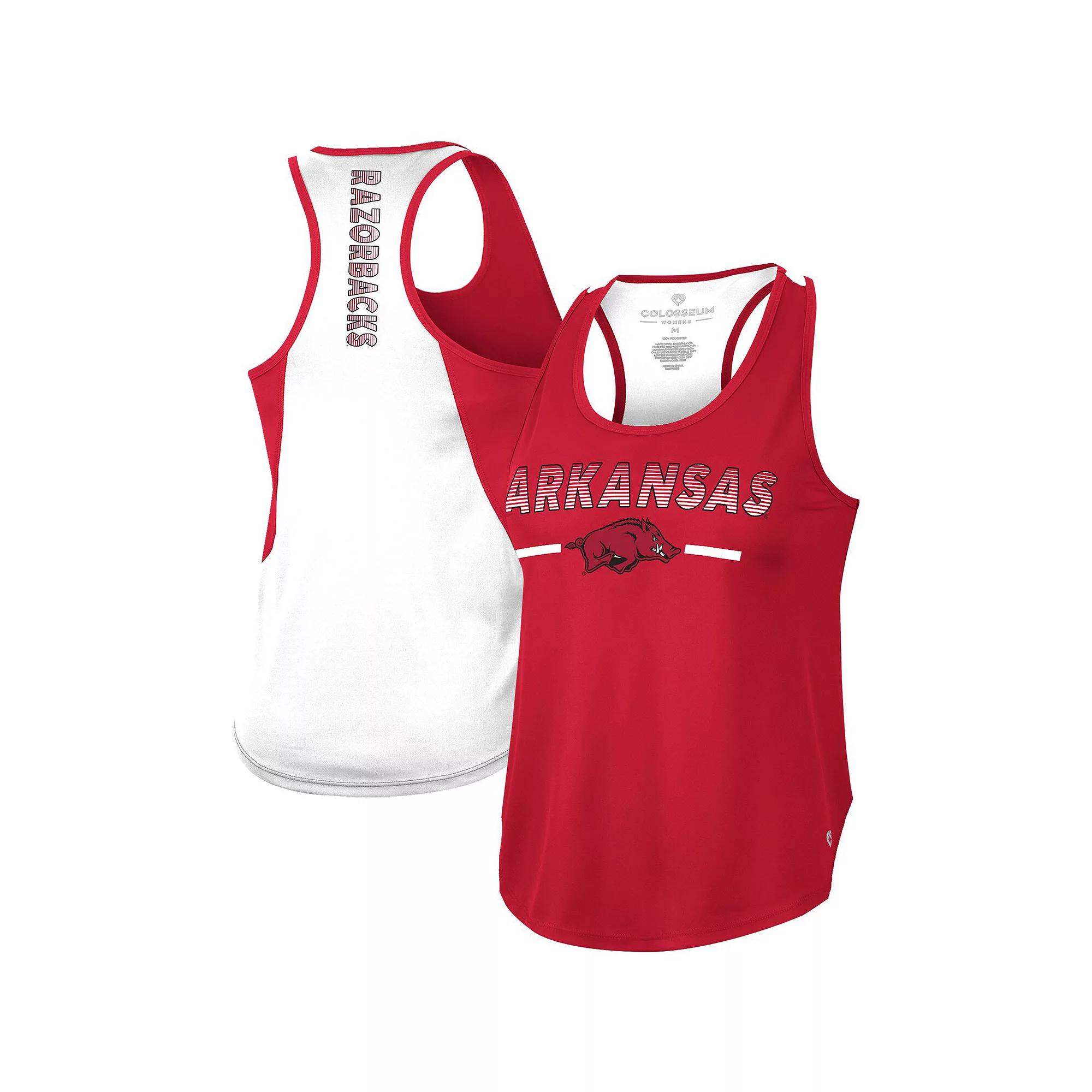 Women's Colosseum Cardinal Arkansas Razorbacks Sachs 2-Hit Scoop Neck Racerback Tank Top, Size: Small, Red Product Image
