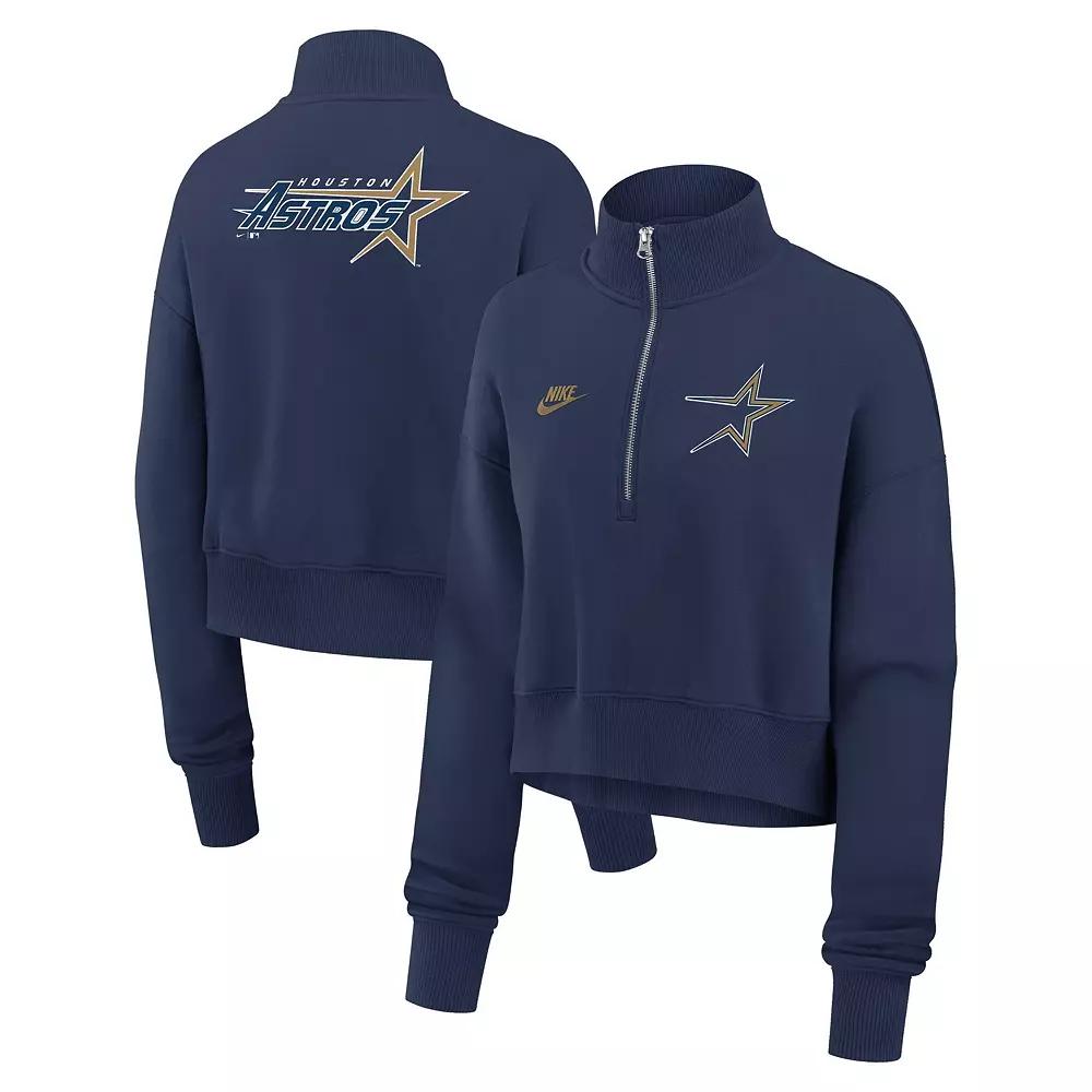 Women's Nike Light Blue St. Louis Cardinals Cooperstown Collection Phoenix Fleece Half-Zip Sweatshirt,  Product Image