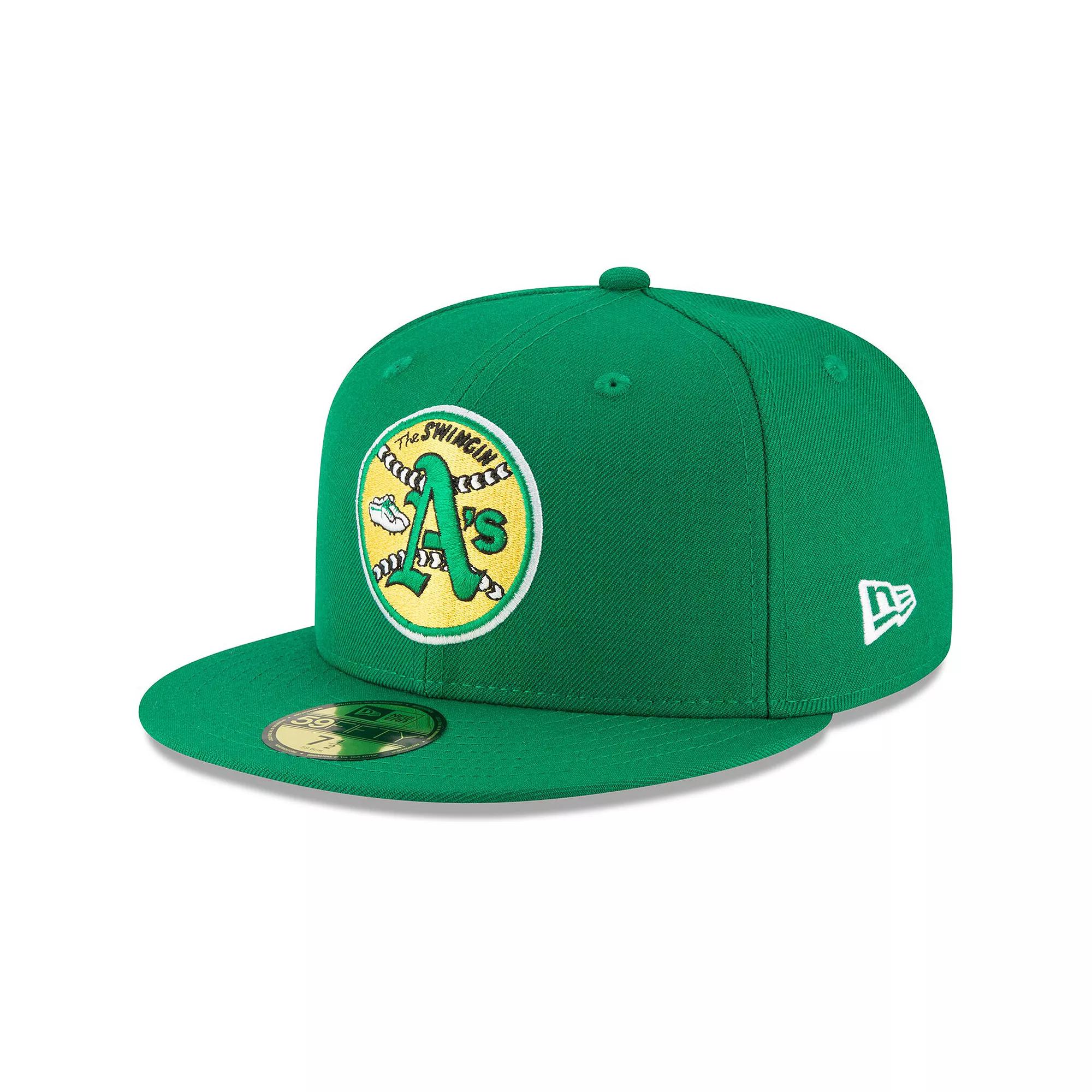 Men's New Era Green Oakland Athletics Cooperstown Collection Wool 59FIFTY Fitted Hat, Size: 8 Product Image